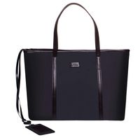 15.6 Laptop Bag for Women,Nylon Tote Bag Shoulder Bag Handbag Travel Work Bag w ID Badge Holder