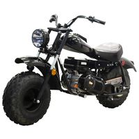 X-PRO Supersized 200CC Youth Mini Bike Gas Powered Mini Trail Bike Scooter Mini Motorcyle,19" Wide Fat Balanced Tires! Big Headlight! (Black)