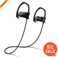 Sports Wireless Earphones Q9 Bluetooth Headphones w/Mic HD Stereo Waterproof Sweatproof Stable Fit in Ear Earbuds for Gym Running Outdoor Exercise 8 Hours Noise Cancelling Headsets for Phone Calls