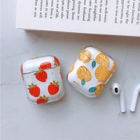 BONTOUJOUR AirPods Case, Creative Cute Fruit Pattern Serie AirPods Case, Fun Fruit Hard PC Cover Protective Skin for AirPods-Lemon