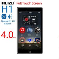 RUIZU H1 Full Touch Screen MP3 Player Bluetooth 8GB Music Player with Built-in Speaker Support FM Radio Recording Video E-Book(Black