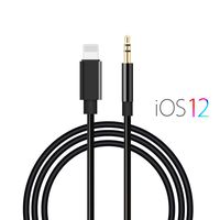 Aux Cable for Car, 3.3ft 3.5mm Male Aux Cord for Car Compatible with iPhone 11/11 Pro/XS/XR/X 8/7 Plus to Car Stereo, Speaker, Headphones, Support iOS 11 12 13 - 1M (Black-TPE)