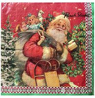 Punch Studio Jolly Santa Christmas Paper Luncheon Napkins (62221), 40 ct