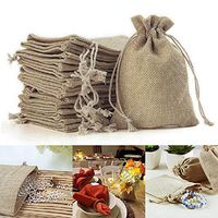Burlap Gift Bags Small Drawstring Pouch Linen Bags Wedding Favors Mini Burlap Sacks Jewelry Organizer Holiday Treat Candy Bags Reusable for Baby Shower Birthday Parties Presents 20PCS 3.9 x 3.1 Inch