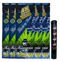 Herb Airtight Tube Pocket Protector with Kingpin Blueberry Bomb Hemp Wraps 5 Count DC Crafts Nation- Flag Leaf