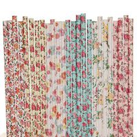 Flower Paper Straw Mix (25)