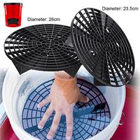 Car Wash Grit Guard Insert Washboard Water Bucket Filter Scratch Dirt Life Helper with 192 Filter Holes Real Paint-saver for Car Auto Washing Cleaning (S(23.5x23.5x6cm),Black)