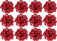 The Gift Wrap Company 4825-03 Decorative Confetti Bows, Medium, Red Metallic