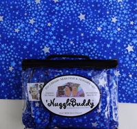'NUGGLEBUDDY Microwavable Moist Heat & Aromatherapy. Nature's Approach to Pain Relief! Organic Rice Pack. Heating Pad. Beautiful"Star Fusion" Fabric. SWEET LAVENDER Aromatherapy!