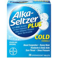 Alka-Seltzer Plus Cold Medicine, 36 Count