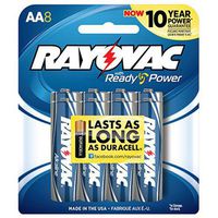 Rayovac Alkaline Batteries, AA Size, 8/Pack