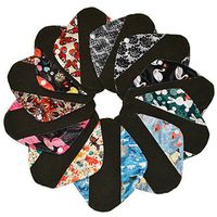 7pcs Set 1pc Mini Wet Bag +6pcs 8 Inch Bamboo Charcoal Cloth Menstrual Pads/Reusable Sanitary Pads/Mama Panty Liners