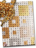 30" X 100' Birthday Type Gift Wrap