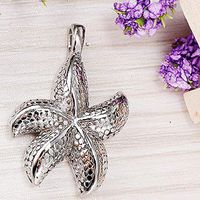 Stainless Cremation Pet Urn Keepsake Memorial Starfish Charms Pendant Silver Prom Woman Pretty Cute Stylish For gift Lovely Elegant Jewerly Women Aesthetic