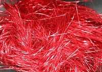 Metallic Iridescent Shred (6 Packs) Bulk Buy!!! 0.25MM (.75 OZ Each) Tinsel Angel Hair Gift Box/Basket Filler (4.50 OZ Total) (Metallic RED)