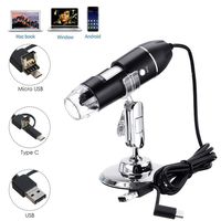 USB Digital Microscope, JUN-L 3 in 1 Handheld 50X-1600X Magnification Endoscope, 8 LED Mini Video Camera for Windows 7/8/10 Mac Linux Android