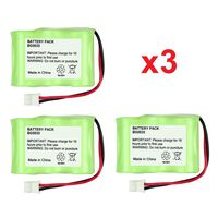 3 Fenzer Rechargeable Cordless Phone Batteries for Vtech CS5111-2 CS5121 CS5121-2 CS5121-3 Cordless Telephone Battery Replacement Packs