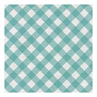 Graphique Gingham Teal Cocktail Napkins – Pack of 20 – Soft, Triple-Ply, Disposable Beverage Napkins, Great for Parties, Picnics and Hosting in Style
