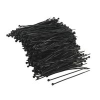 YXQ Zip Ties Self-Locking 80 x 3mm Cable Management Nylon Lock Organizer Disposable Black 1000Pcs