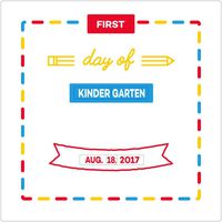 Time Snap First & Last Day of School Milestone Sign, Reusable Photo Prop & Keepsake. Convenient Wheel Design. No Writing Required (Primary Colors)