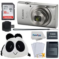 Canon PowerShot ELPH 180 Digital Camera (Silver) with 20.0 MP + 16GB Memory Card + Value Bundle