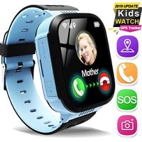 Kids Smart Watch Phone GPS Tracker for 3-12 Years Girls Boys 1.44" Touch Screen SOS Safety Call Voice Chat Anti-Lost Camera Learning Game Toy Children Wristband Back to School Summer Birthday Gifts