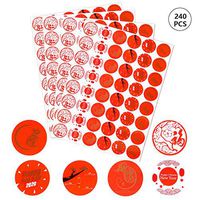 MerryJoyParty Chinese New Year Round Stickers - 2020 Year of the Rat Circle Sticker Labels Foil Gold Label Stickers for Chinese Red Envelopes Candy Cards Gift Envelopes Boxes Bag Sealing Decorations (4 Sheet of 240)