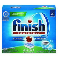 FINISH REC 77050 RAC77050CT Powerball Dishwasher Tabs, Fresh Scent, 20/Box (Pack of 160)