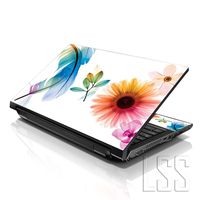 LSS 10 10.2 inch Laptop Skin Cover Compatible with HP Dell Lenovo Apple Asus Acer Compaq - Fits 7" 8" 8.9" 10" 10.2" (2 Wrist Pads Free) Daisy Flower Leaves Floral