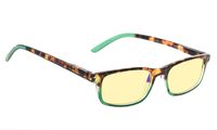 Blue Light Blocking Computer Reading Glasses with Yellow Tinted Lens for Women（Green, 2.25）