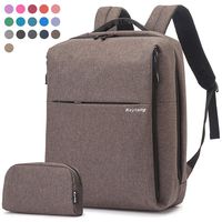 Laptop Backpack College School Computer Travel Backpack with USB Charging Port for Women Men Boys Girls, 17+Colors for Choice Anti Theft Water Resistant Backpack Bonus Packet Bag,Brown