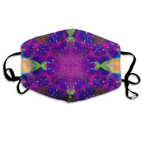 Unisex Unique Mouth Mask - Abstract Dazzling Trippy Pattern Polyester Anti-dust Masks - Fashion Washed Reusable Face Mask for Outdoor Cycling