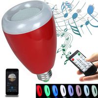 LED Light Bulb,Wireless Bluetooth Dimmable Liamp Bulb Speaker, E27 Base RGB Multicolor Changing LED Music Smart Bulb Lamp for iPhone, iPad and Android Phone. (Red)