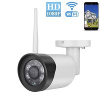 Outdoor Security Camera, 1080P WiFi Outdoor Camera with Two-Way Audio, IP66 Waterproof, Motion Detection, Night Vision, Remote Viewing Wireless IP Security Surveillance Cameras,SD Card Storage