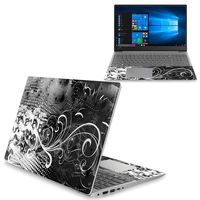 MightySkins Skin Compatible with Lenovo Ideapad 330S 15" (2018) - Black Flourish | Protective, Durable, and Unique Vinyl Decal wrap Cover | Easy to Apply, Remove, and Change Styles | Made in The USA