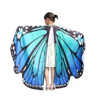 Hot Sale! Kid Baby Girl Butterfly Wings Shawl Scarves Nymph Pixie Poncho Costume Accessory By Pocciol (Blue, 136108CM)