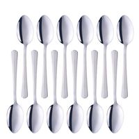 Teaspoon Coffee Dessert Spoon Medium 5.8-Inch Stainless Steel Sliverware Set of 12 - BUY&USE