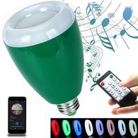 LED Light Bulb,Wireless Bluetooth Dimmable Liamp Bulb Speaker, E27 Base RGB Multicolor Changing LED Music Smart Bulb Lamp for iPhone, iPad and Android Phone.(Green)