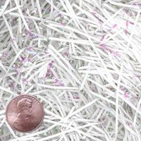 12oz White & Iridescent Cello VERYFINE Fine Cut Gift Basket Shred Paper Filler