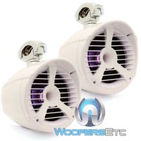 Memphis 15-MXA82TWS White 8" 150 Watts RMS MXA Series Wakeboard Tower Marine Speakers