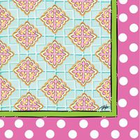 Medallion and Polka Dots Sweet Celebrations Paper Cocktail Napkins
