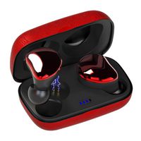 Sontinh CoolBuds True Wireless Earbuds, Bluetooth 5.0 Earphones with 66FT Range & Mini Case, TWS Stereo Headphones with 20H Playtime, Total Bluetooth Earbuds with IPX5 Waterproof Red