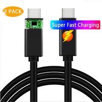 USB C to USB C Fast Charging Cable (2 Pack 3ft) USB-C Super Fast Charging Cable for Samsung Galaxy Note 10 10+ (25W & 45W Super Fast Charging) QC2.0/PD3.0 Compatible MacBook,GooglePixel (Black)