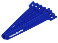 Monoprice Hook & Loop Fastening Cable Ties 6inch, 100pcs/Pack - Blue