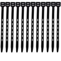 Dura-Tie (12 pack) Reusable 13" Rubber Zip Ties for Home Garden Office Garage DIY Moving Cable Ties Fasteners