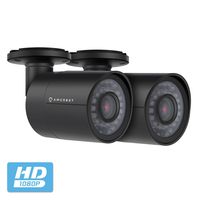 2-Pack Amcrest Full HD Bullet Outdoor Security Camera (Quadbrid 4-in1 HD-CVI/TVI/AHD/Analog), 2MP 1920x1080P, 98ft Night Vision, Metal Housing, 6mm Lens, 55° Viewing Angle, (2PACK-AF-2MBC-6B) Black