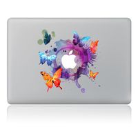 GTNINE MacBook Stickers Decals Laptop Decorative Skins Removable Vinyl Sticker for MacBook 13 inch Pro/Air/Retina (Colorful Butterflies)
