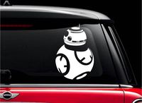 STAR WARS - BB-8 (White 4") Vinyl Decal Sticker for Car Automobile Window Wall Laptop Notebook Etc.... Any Smooth Surface Such As Windows Bumpers