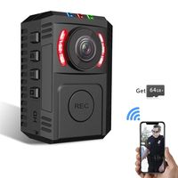 Upgrade Police Body Camera with Night Vision for Law Enforcement HD 1080P Motion Detection Body Worn Camera Mini Spy Portable Body Camera with 64GB Memory Card Security Personal Camera with Phone App