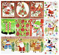 Set of 12 Extra Large / Jumbo Christmas/Holiday Gift Bags! 18" x 13" x 5" (12 Pack)